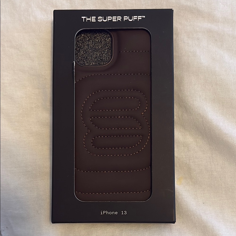 iPhone 13 Case - Brown Super Puff. Never used got the wrong size